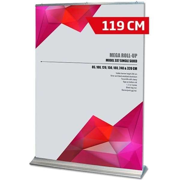 Mega Roll-up einseitig - 120x250 cm - Silber #1