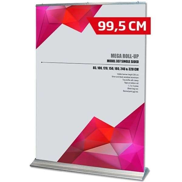Mega Roll-up einseitig - 100x250 cm - Silber #1