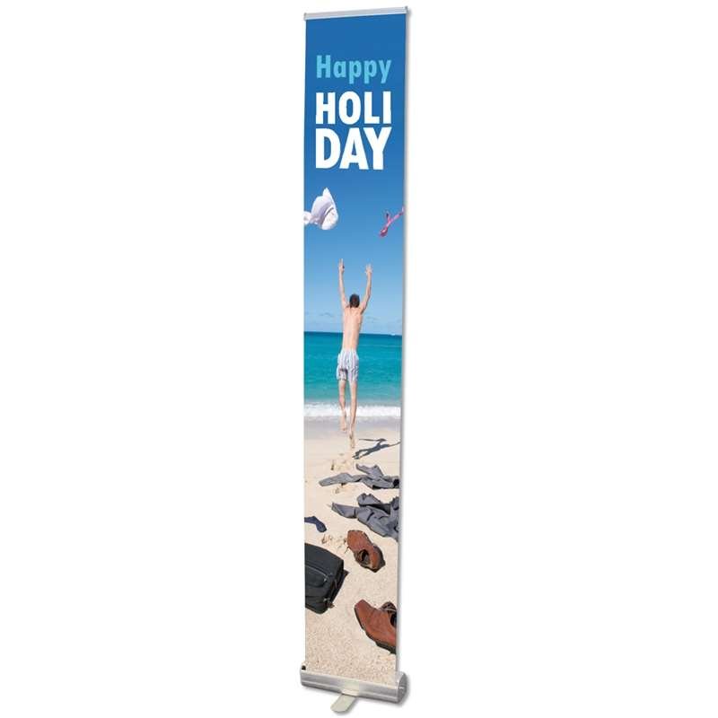 Basic Roll-up einseitig - 30x180 cm - Silber #10