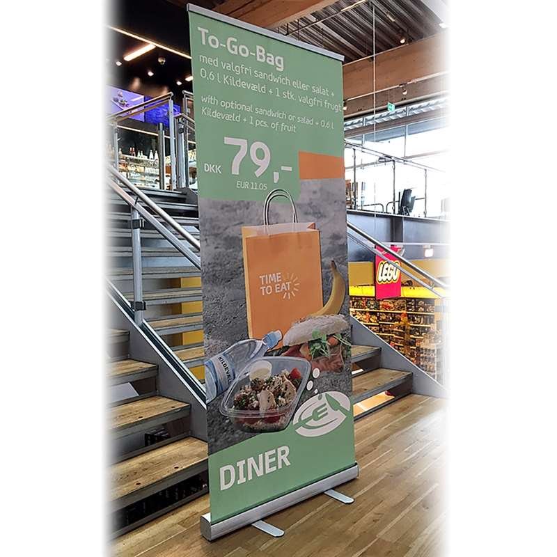 Budget Roll-Up einseitig - 80x200 cm - Silber #9