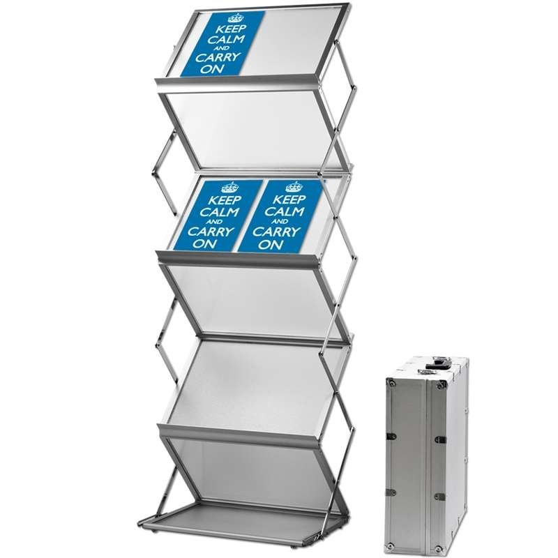 Flex-Prospektständer, Alu/Silber, 6 x A3 #1