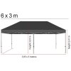Pavillon/Veranstaltungszelt Lux aus wasserdichtem Polyester, silber/schwarz - 3x6 m #9