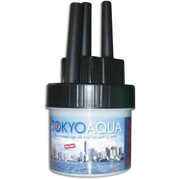 Tokyo Aqua - 4 Filzpinsel ohne Tinte - Schwarz #1