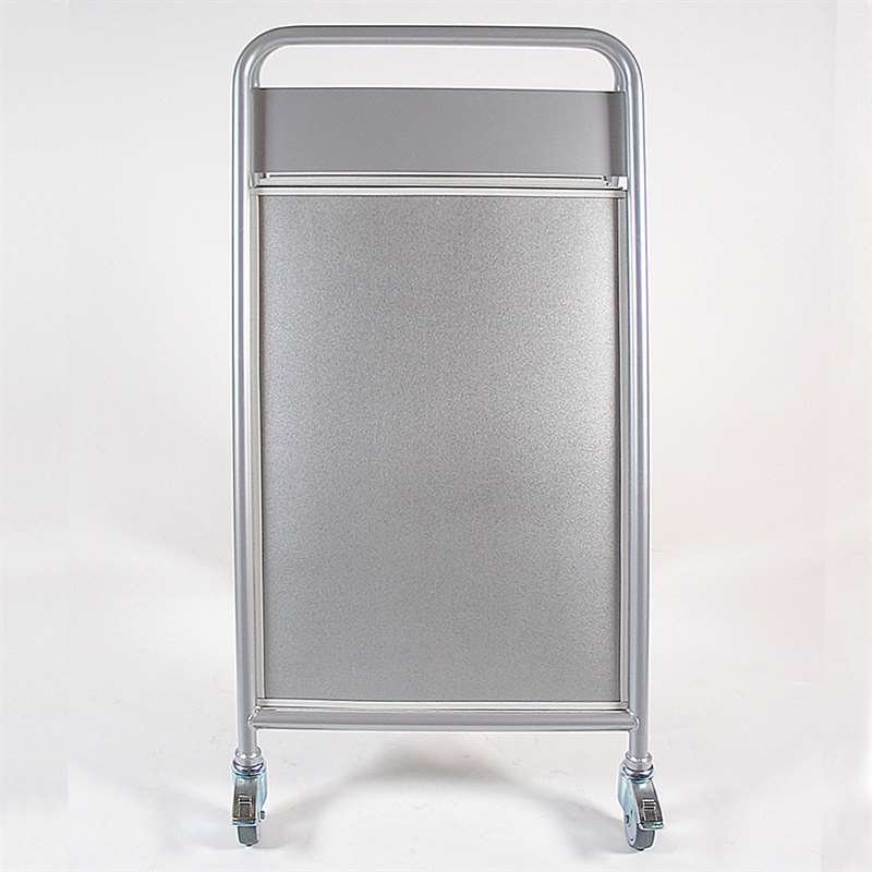 Expo Sign Lux Kundenstopper mit Logo schild und Rädern - Silber - 70 x 100 cm #3