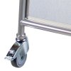 Expo Sign Lux Kundenstopper mit Logo schild und Rädern - Silber - 50 x 70 cm #6