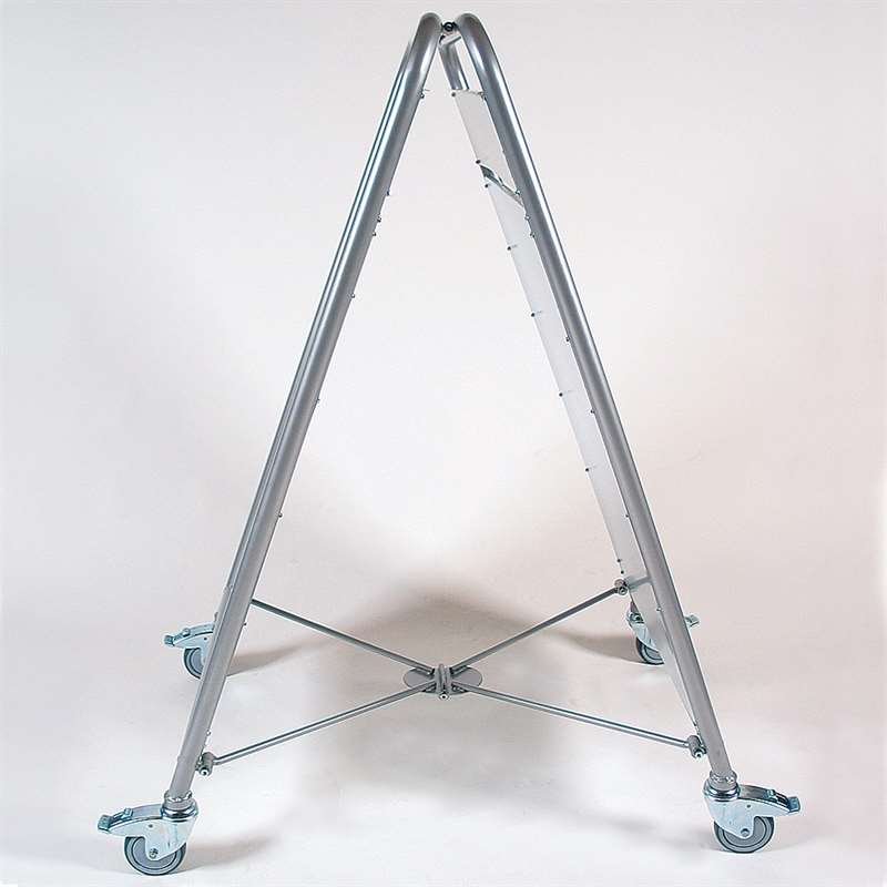 Expo Sign Lux Kundenstopper mit Logo schild und Rädern - Silber - A1 #4