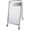 Expo Sign Lux Kundenstopper mit Logo schild und Rädern - Silber - 50 x 70 cm #2