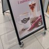 Expo Sign Lux Kundenstopper mit Logo schild und Rädern - schwarz - 50 x 70 cm #3