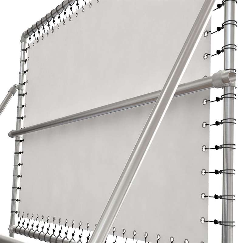 Banner Tube High Stand, freistehender Rahmen aus Aluminiumrohr 0,3mm / Ø 48mm - 200 x 100 cm #7