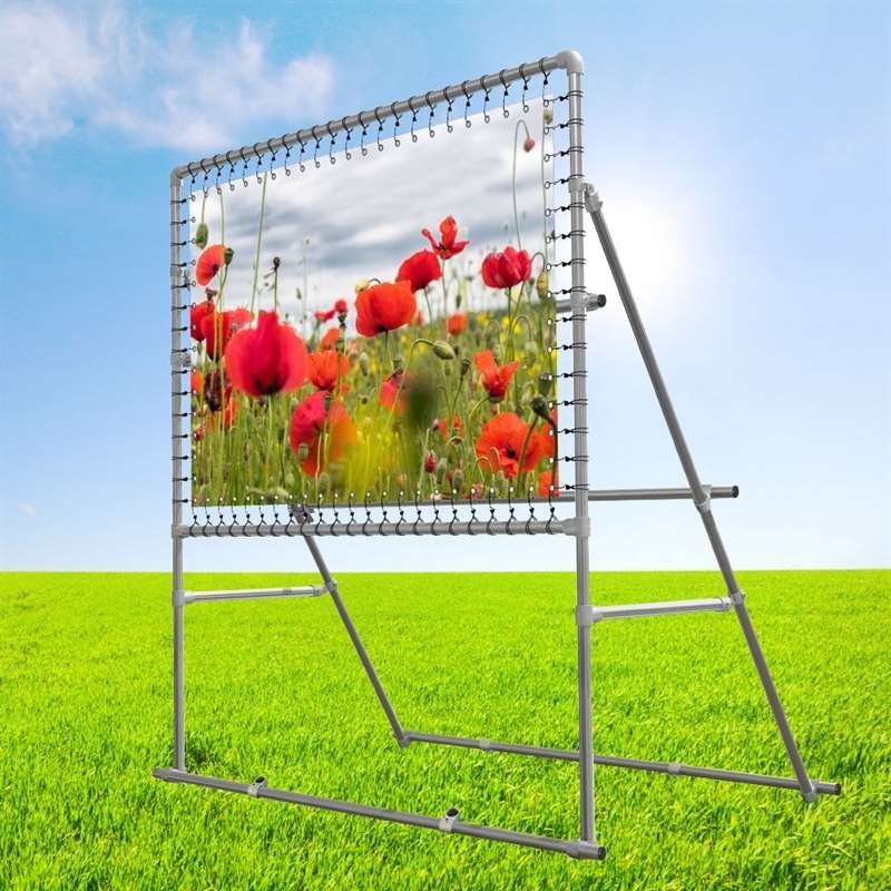 Banner Tube High Stand, freistehender Rahmen aus Aluminiumrohr 0,3mm / Ø 48mm - 200 x 100 cm #2
