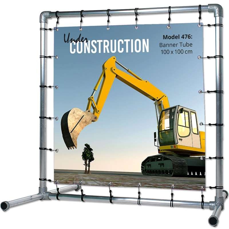 Banner Tube Freestanding Frame, freistehender Rahmen aus Aluminiumrohr 0,3mm / Ø 48mm - 100 x 100 cm #1