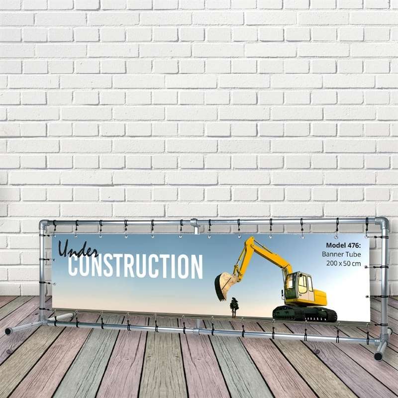 Banner Tube Freestanding Frame, freistehender Rahmen aus Aluminiumrohr 0,3mm / Ø 48mm - 200 x 50 cm #2