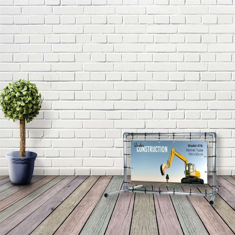 Banner Tube Freestanding Frame, freistehender Rahmen aus Aluminiumrohr 0,3mm / Ø 48mm - 100 x 50 cm #2