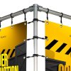 Banner Tube Corner Frame, Wandrahmen aus Aluminiumrohr 0,3mm / Ø 48mm - 200 x 100 cm #2