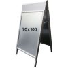 Alu-Line Logo Change Kundenstopper mit Logo schild - 70x100 cm - Silber #1