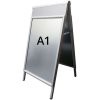 Alu-Line Logo Change Kundenstopper mit Logo schild - A1 - Silber #1