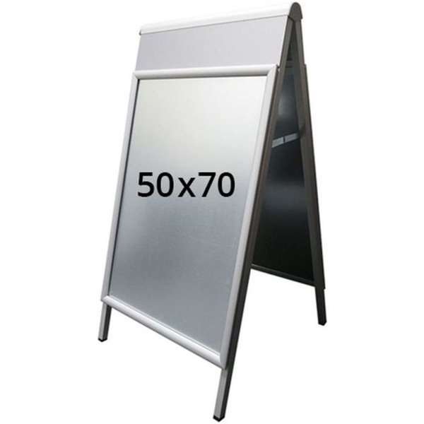 Alu-Line Logo Change Kundenstopper mit Logo schild - 50x70 cm - Silber #1