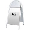 Expo Gotik Kundenstopper mit Logo schild - A2 - Weiß #1