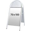 Expo Gotik Kundenstopper mit Logo schild - 70x100 cm - weiß #1