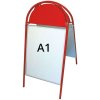 Expo Gotik Kundenstopper mit Logo schild - A1 - rot #1