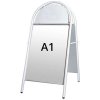 Expo Gotik Kundenstopper mit Logo schild - A1 - weiß #1