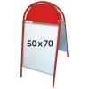 Expo Gotik Kundenstopper mit Logo schild - 50x70 cm - rot #1