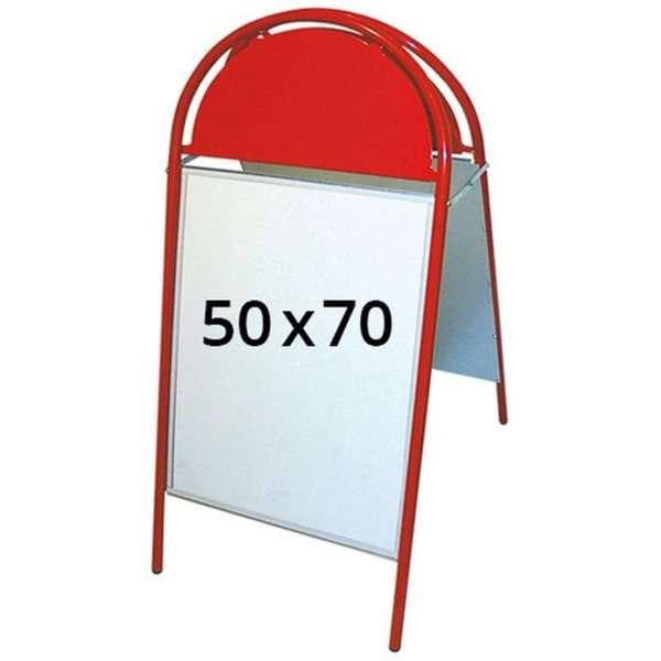 Expo Gotik Kundenstopper mit Logo schild - 50x70 cm - rot #1