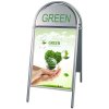 Expo Gotik Kundenstopper mit Logo schild - A1 - Silber #2