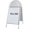 Expo Gotik Lux Kundenstopper mit Logo schild - 70 x 100 cm - weiß #1