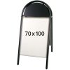 Expo Gotik Lux Kundenstopper mit Logo schild - 70x100 cm - Schwarz #1