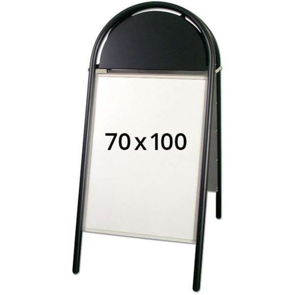 Expo Gotik Lux Kundenstopper mit Logo schild - 70x100 cm - Schwarz #1