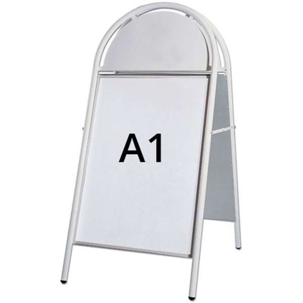 Expo Gotik Lux Kundenstopper mit Logo schild - A1 - weiß #1