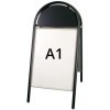 Expo Gotik Lux Kundenstopper mit Logo schild - A1 - schwarz #1