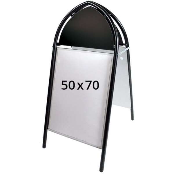 Gotik Classic Kundenstopper mit Logo schild - 50x70 cm - schwarz #1