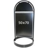 Gotik Circle Kundenstopper mit Logo schild, schwarz - 50x70 cm #1