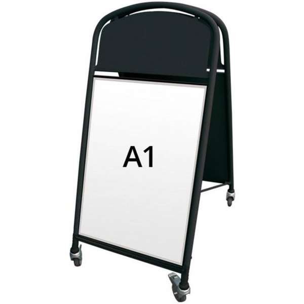Ellipse Lux Kundenstopper mit Logo schild - A1 - schwarz #1