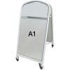 Ellipse Lux Kundenstopper mit Logo schild - A1 - weiß #1