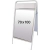 Expo Sign Kundenstopper mit Logo schild - 70x100 cm - weiß #1