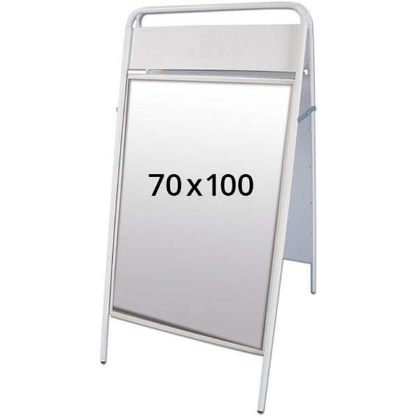 Expo Sign Kundenstopper mit Logo schild - 70x100 cm - weiß #1