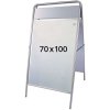 Expo Sign Kundenstopper mit Logo schild - 70x100 cm - Silber #1