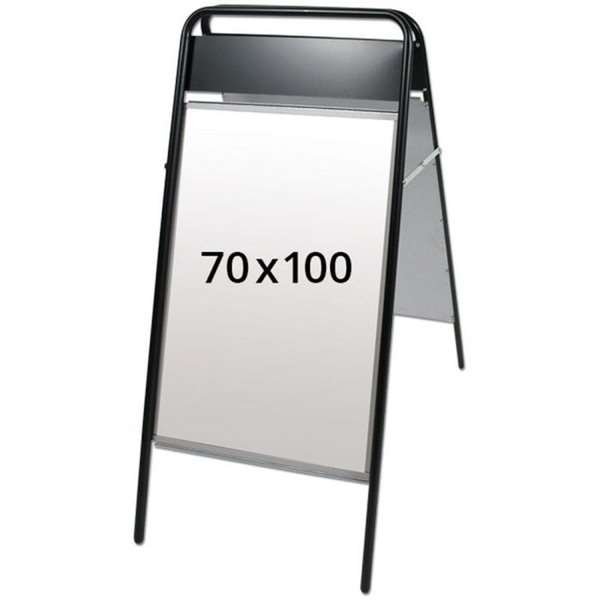 Expo Sign Kundenstopper mit Logo schild - 70x100 cm - schwarz #1
