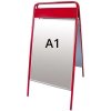 Expo Sign Kundenstopper mit Logo schild - A1 - rot #1