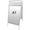 Expo Sign Kundenstopper mit Logo schild - A1 - weiß #1