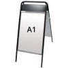 Expo Sign Kundenstopper mit Logo schild - A1 - schwarz #1