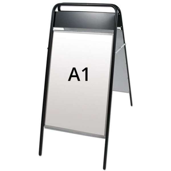 Expo Sign Kundenstopper mit Logo schild - A1 - schwarz #1
