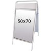 Expo Sign Kundenstopper mit Logo schild - 50x70 cm - weiß #1