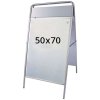 Expo Sign Kundenstopper mit Logo schild - 50x70 cm - Silber #1
