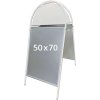 Gotik Budget Kundenstopper mit Logo schild - 50x70 cm - weiß #1