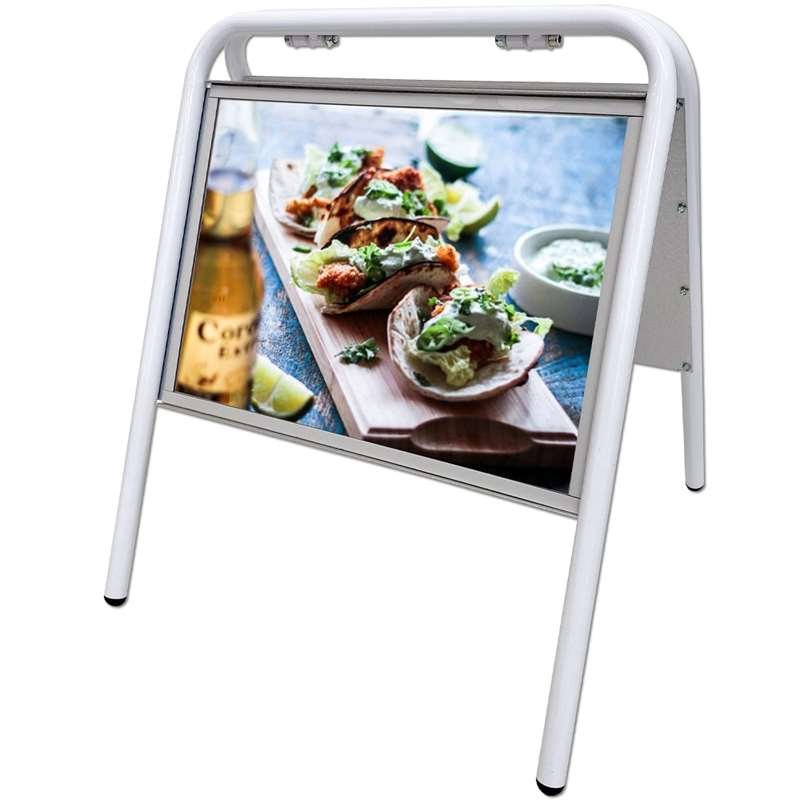 Expo Sign Kundenstopper, A3 mit Frontplatten - weiß #1