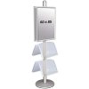 Multi Stand 4 Infoständer - doppelseitig mit 2 Acrylregalen 25mm, 2 x 60 x 85 cm #1